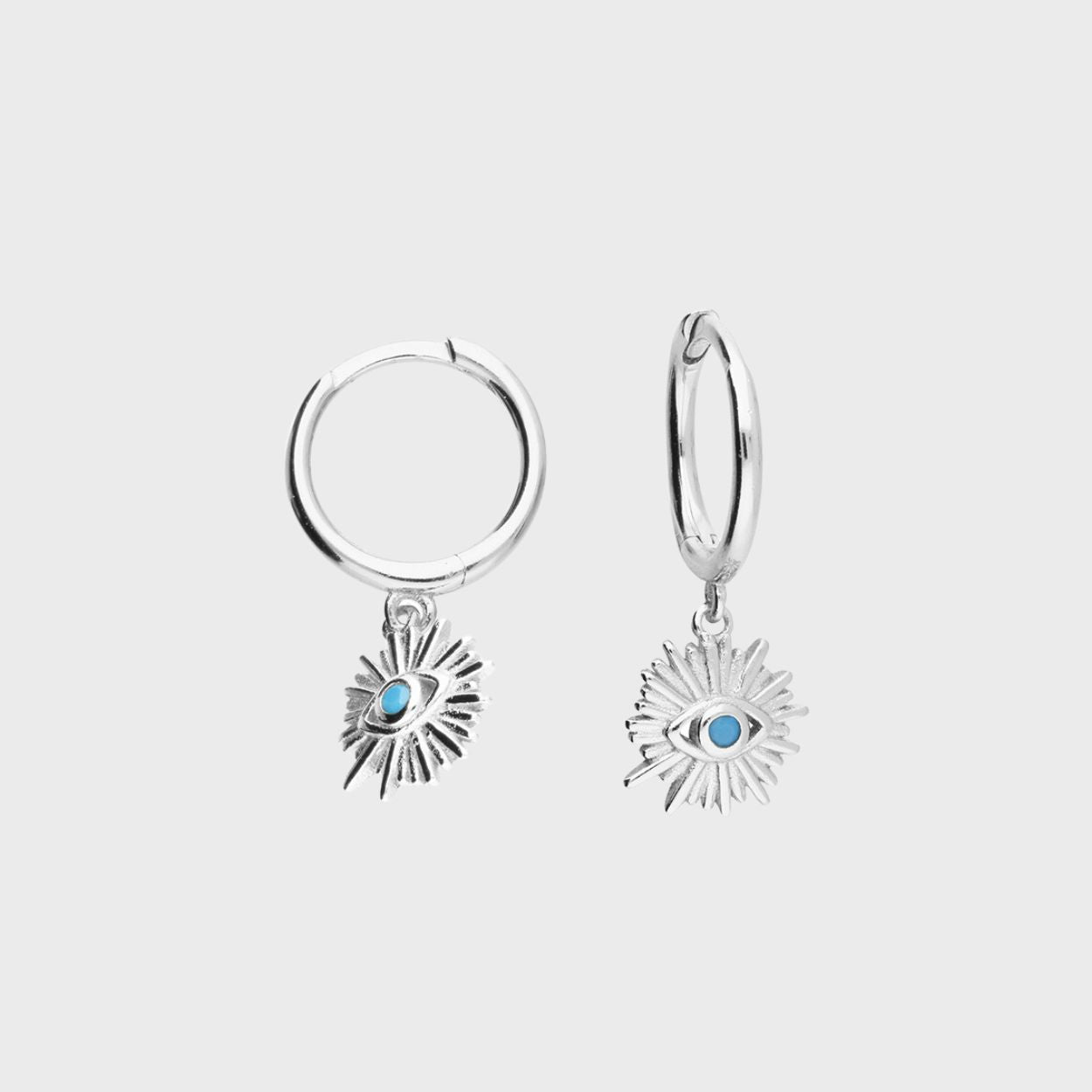 Evil Eye Huggie Earrings