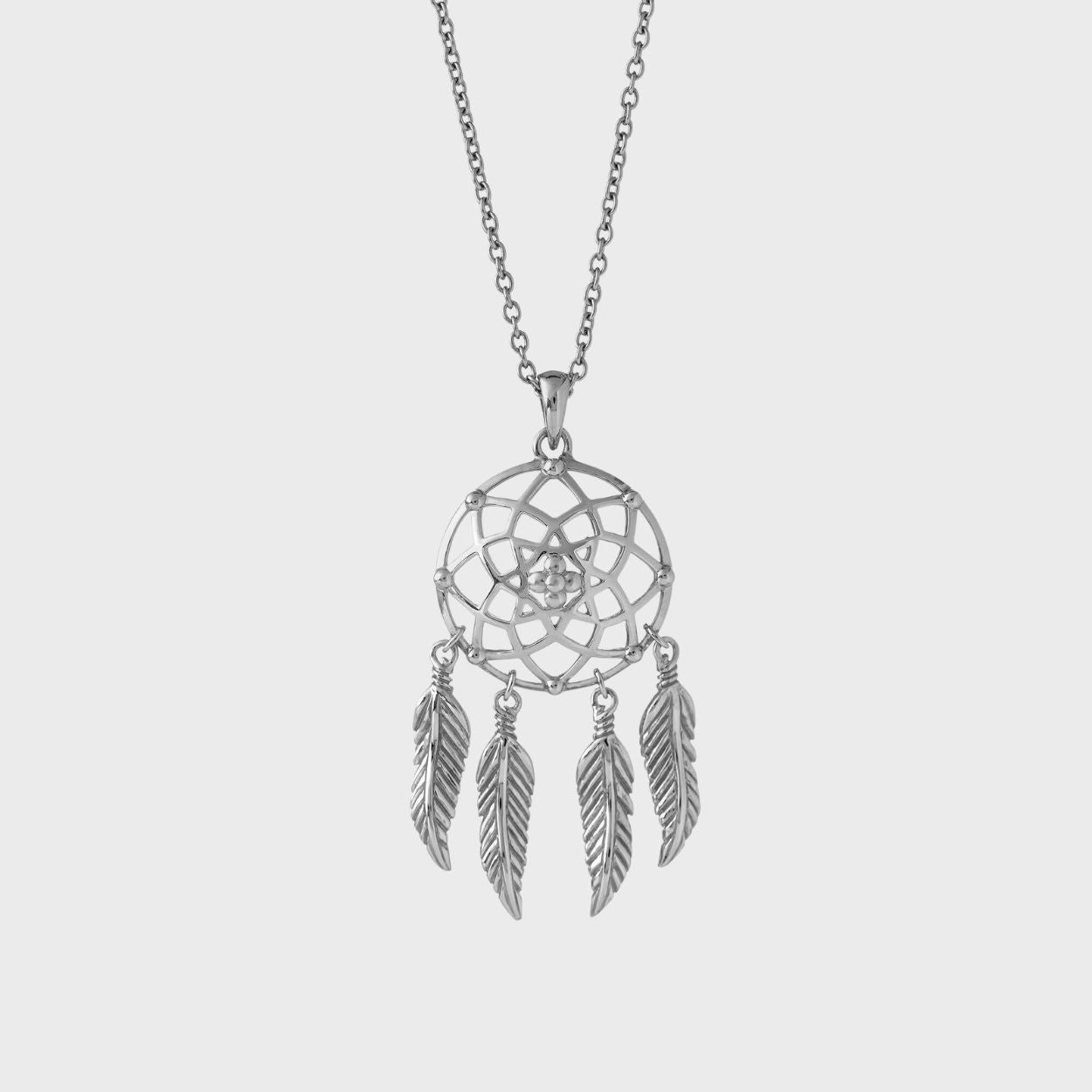 Lakota Feather Dreamcatcher Necklace