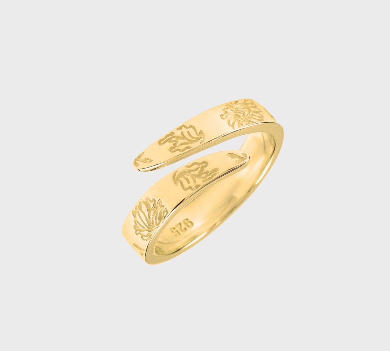 Adjustable Birth Flower Ring