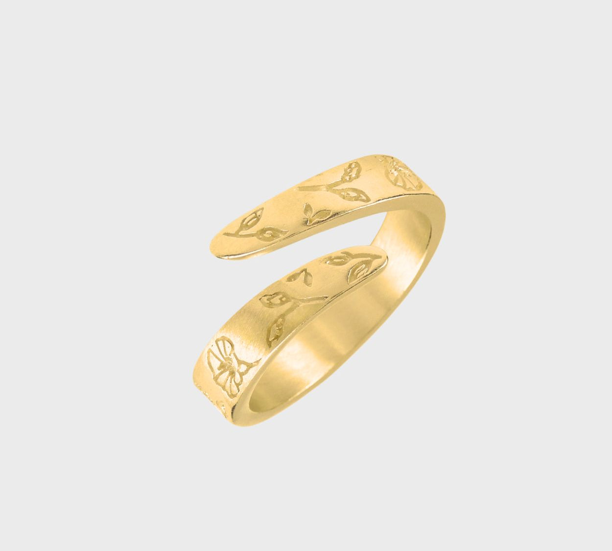 Adjustable Birth Flower Ring