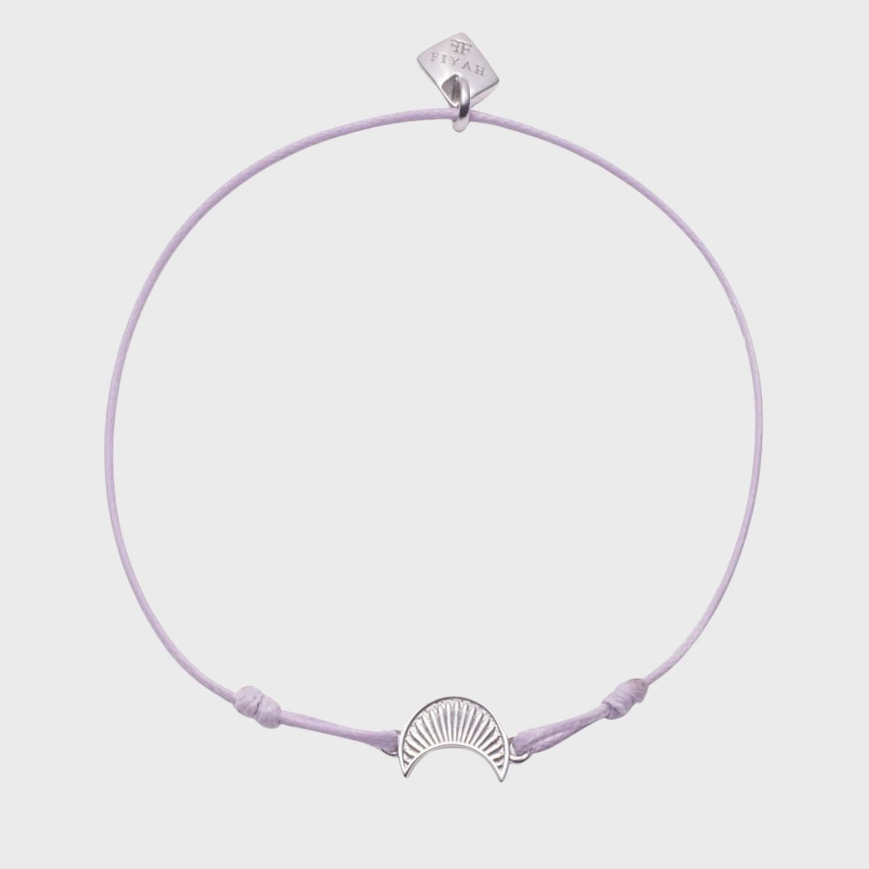 Adjustable Crescent Moon Friendship Cord Bracelet