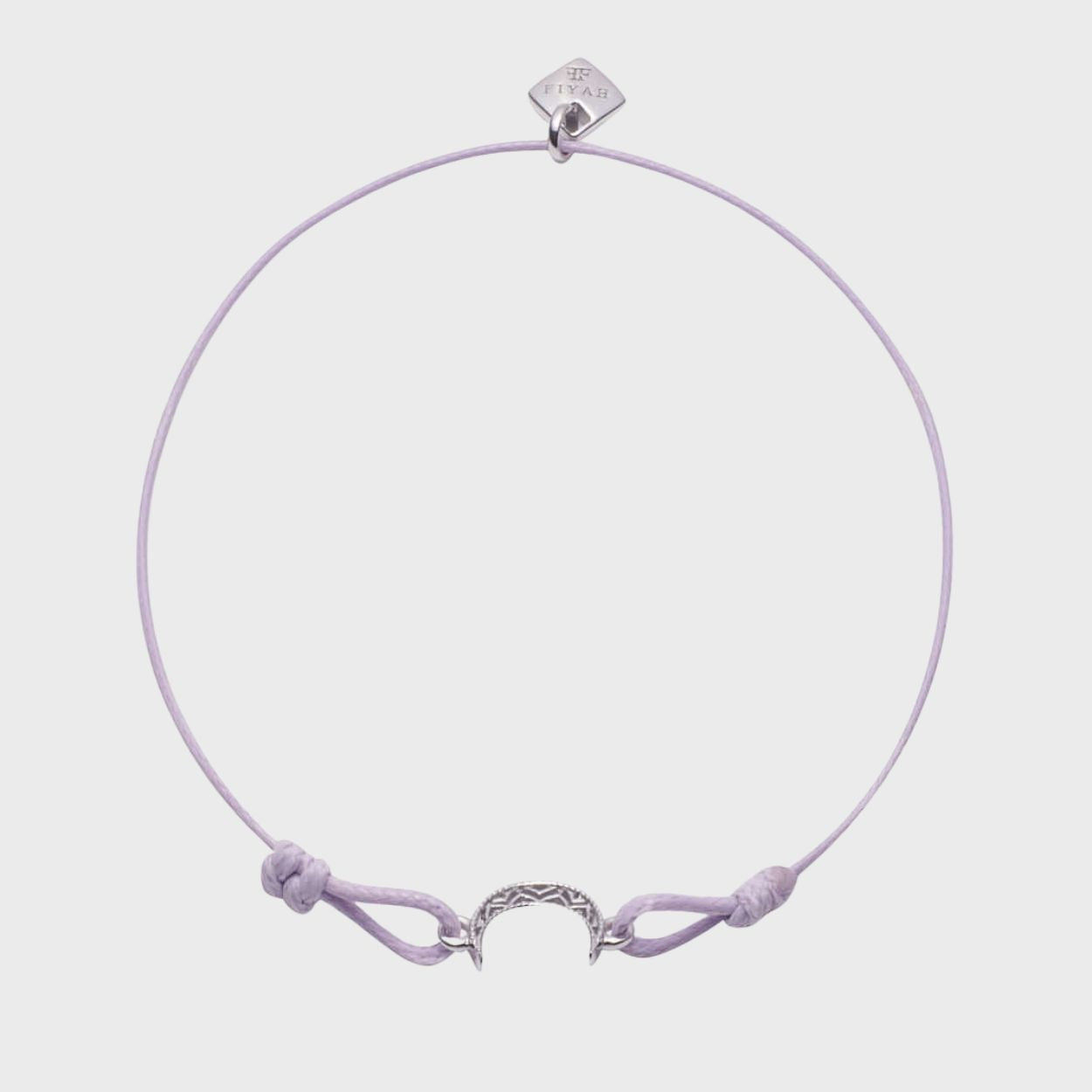 Adjustable Filigree Moon Friendship Cord Bracelet
