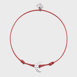 Adjustable Moon and Star Friendship Cord Bracelet