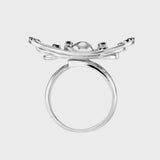 Adjustable Silver & Blue Sapphire Solar System Ring