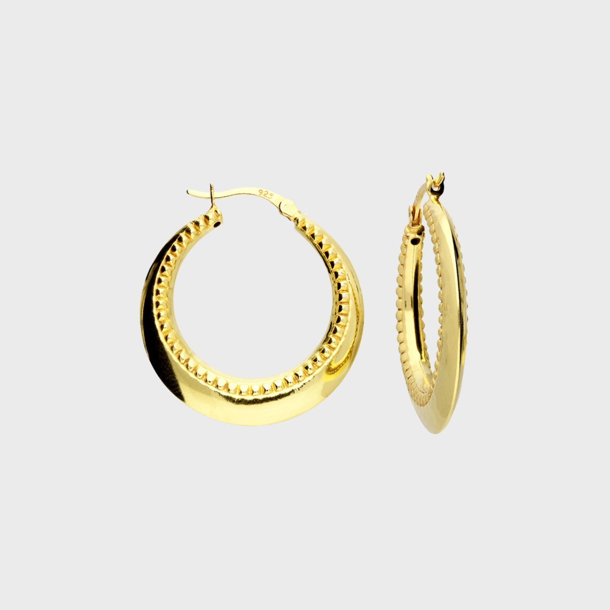 Beaded Creole Hoop Earrings