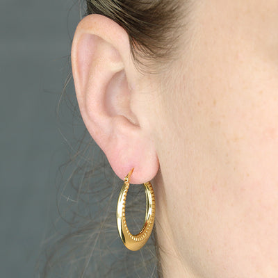 Beaded Creole Hoop Earrings