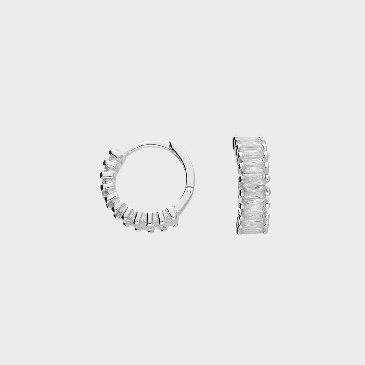 Cubic Zirconia Huggie Earrings