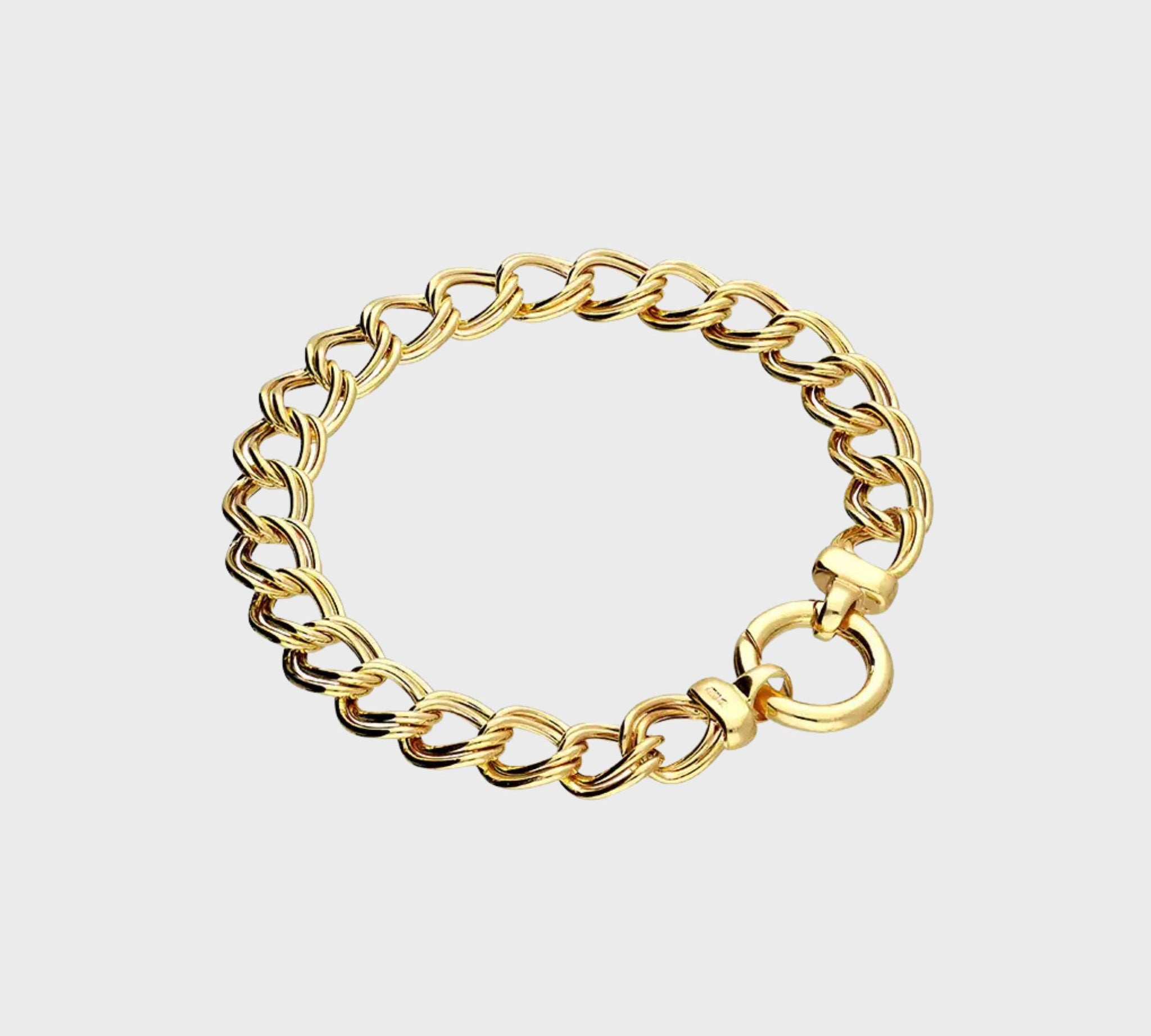Double Link Curb Chain Bracelet