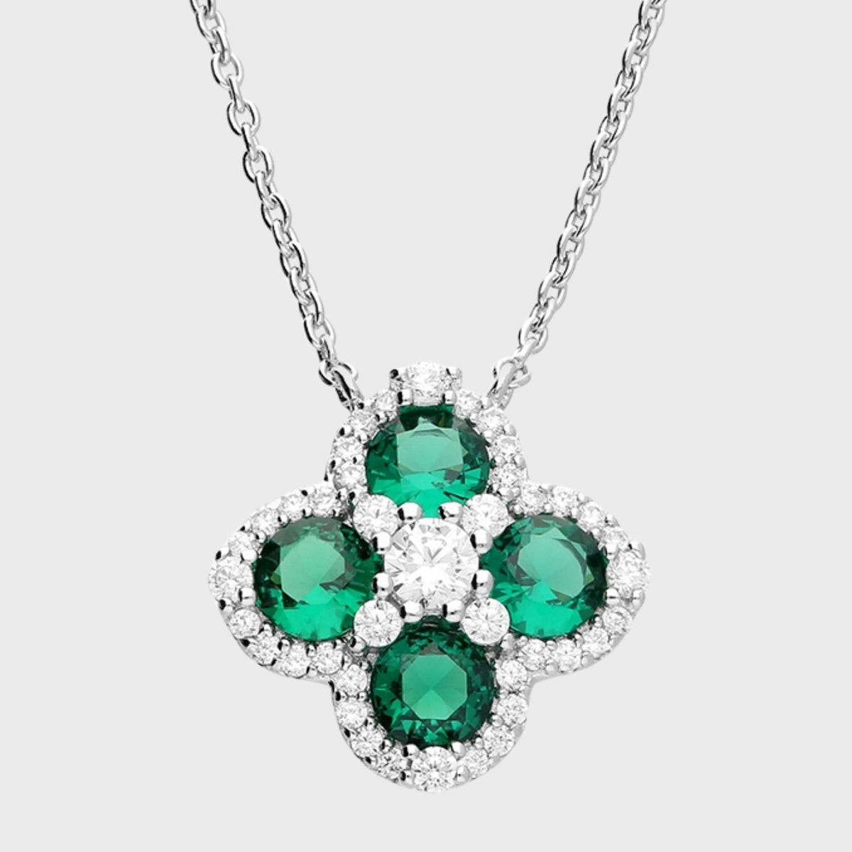 Emerald Clover Necklace