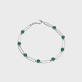 Emerald Paperclip Chain Bracelet