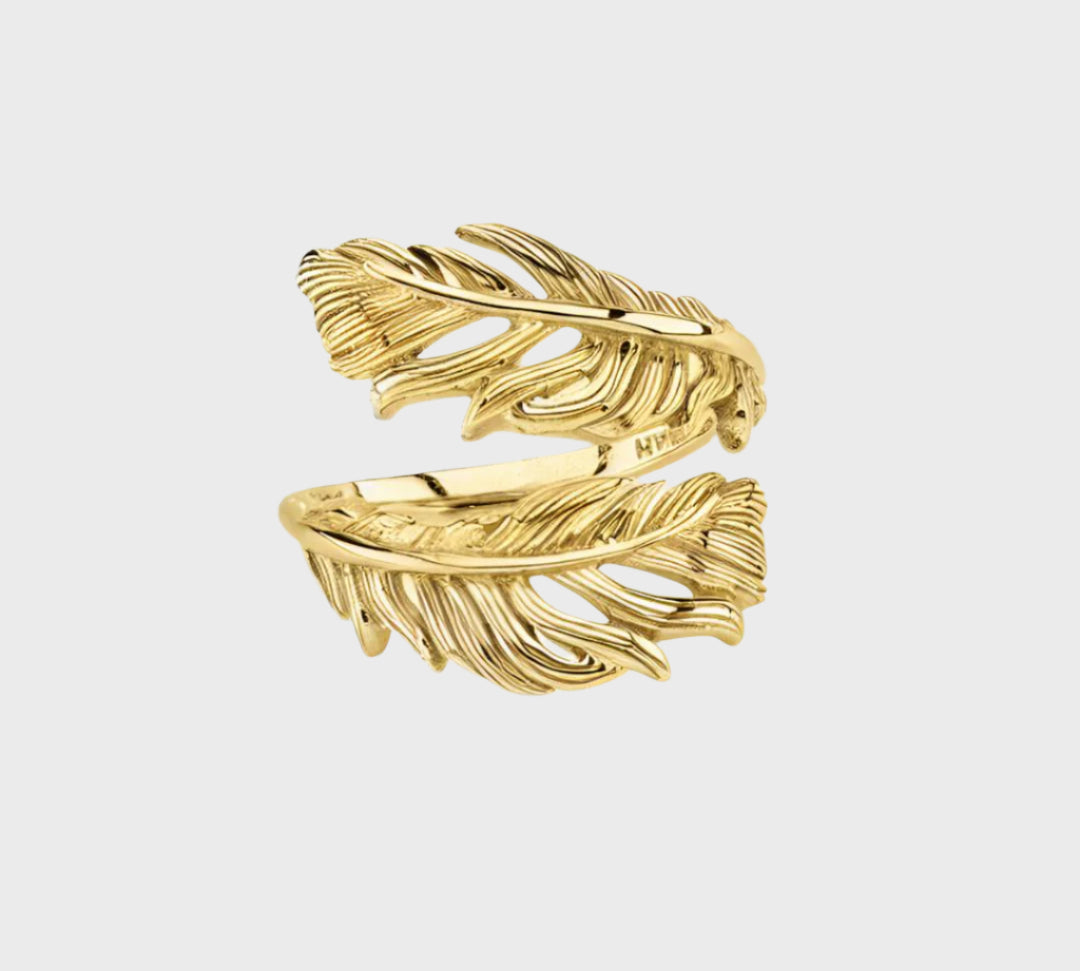 Adjustable Floating Feather Ring
