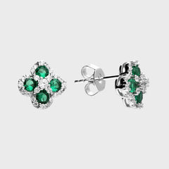Example: Emerald Clover Earrings