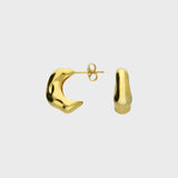 Misshapen S-Groove Stud Earrings