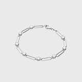 Cubic Zirconia Paperclip Chain Bracelet