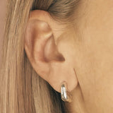 Misshapen S-Groove Stud Earrings