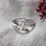 Adjustable Moon and Star Ring