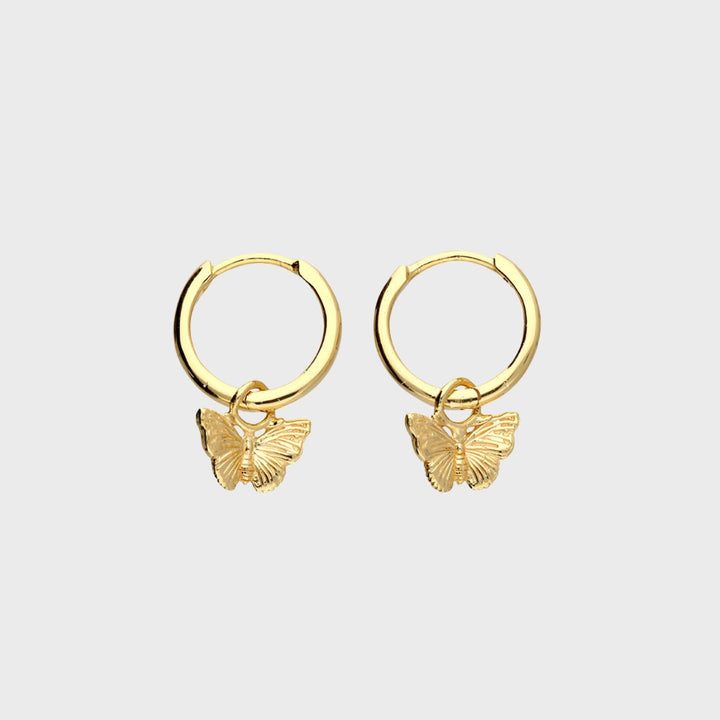 Butterfly Huggie Earrings