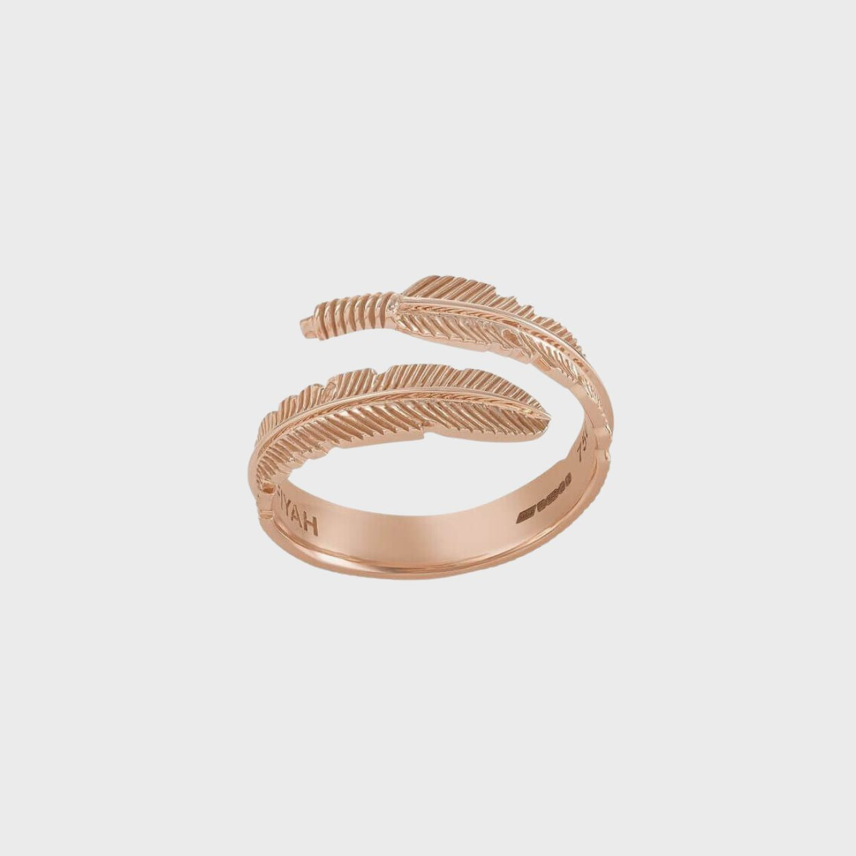 18ct Gold Adjustable Plume Ring