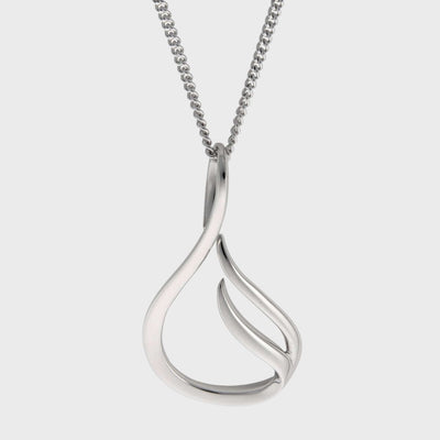 Silver Flame Necklace