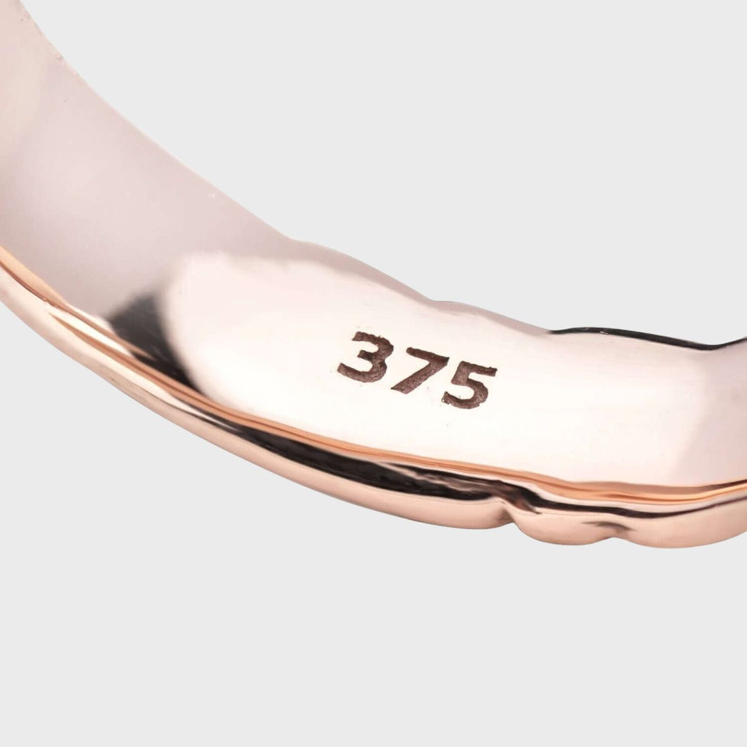 9ct Rose Gold Adjustable Plume Ring