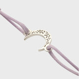 Adjustable Filigree Moon Friendship Cord Bracelet
