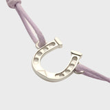 Adjustable Lucky Horseshoe Friendship Cord Bracelet