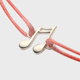 Adjustable Music Note Friendship Cord Bracelet