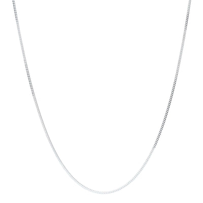 Thin Silver Curb Link Chain - Fiyah Jewellery - 1